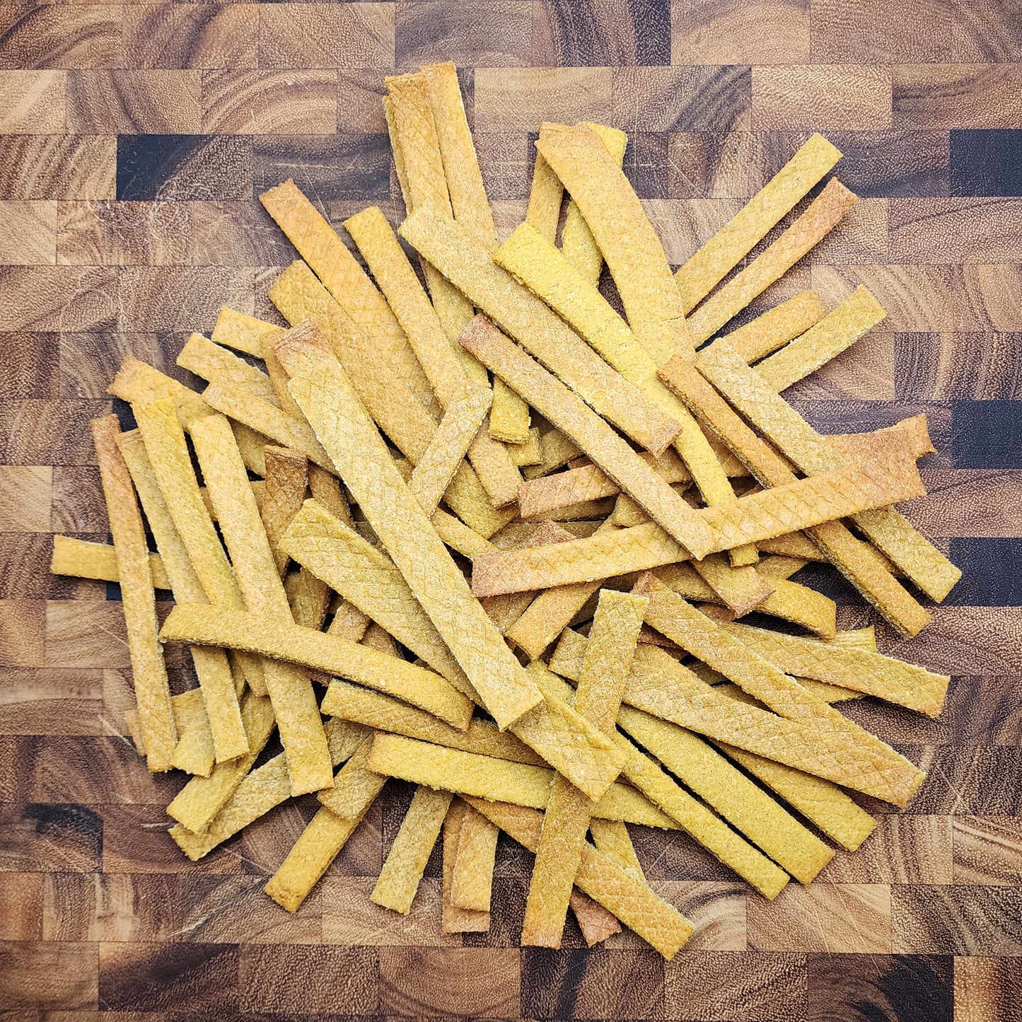 Wheat-free dog treats made with wild salmon and sweet potato – nutritious and flavorful.