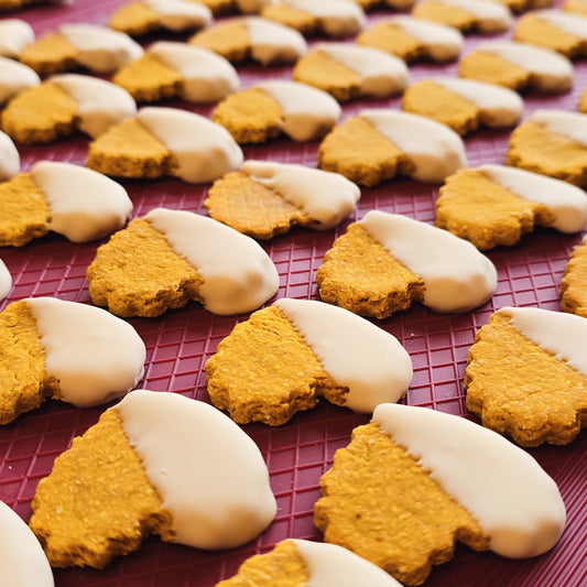 Pumpkin Hearts with Yogurt Icing